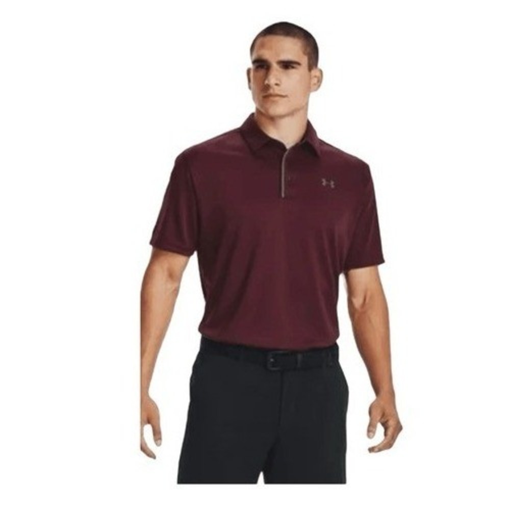 Under Armour The Performance Golf Tech Polo Shirt Maroon Knit Short Sleeve 3X